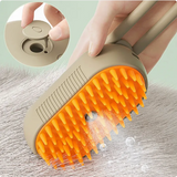 3-in-1 steam pet grooming brush