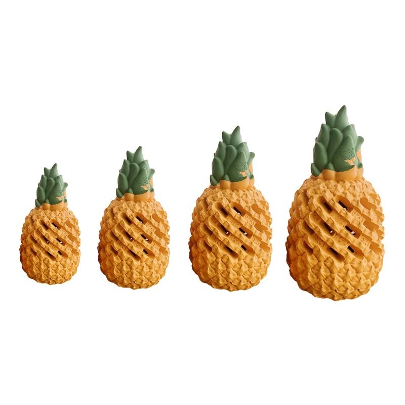 Pineapple Dog Chew Toy – Durable Rubber Treat Dispenser