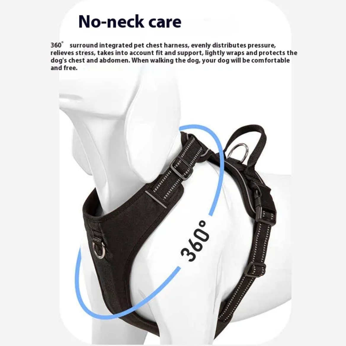 No-Pull Dog Harness & Leash Set – Padded, Adjustable