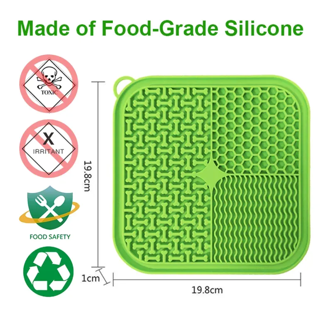 Lick Mat for Dogs with Suction Cups – Calming Treat Pad