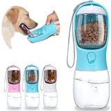 Portable dog water bottle with drinking bowl