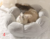 Calming Donut Bed – Fluffy Cuddler for Cats & Small Dogs