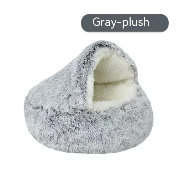 Semi-Covered Cat Bed Cave – Cozy Hideaway Nest