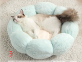 Calming Donut Bed – Fluffy Cuddler for Cats & Small Dogs