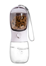 Portable Dog Water Bottle with Built-In Bowl & Food Cup