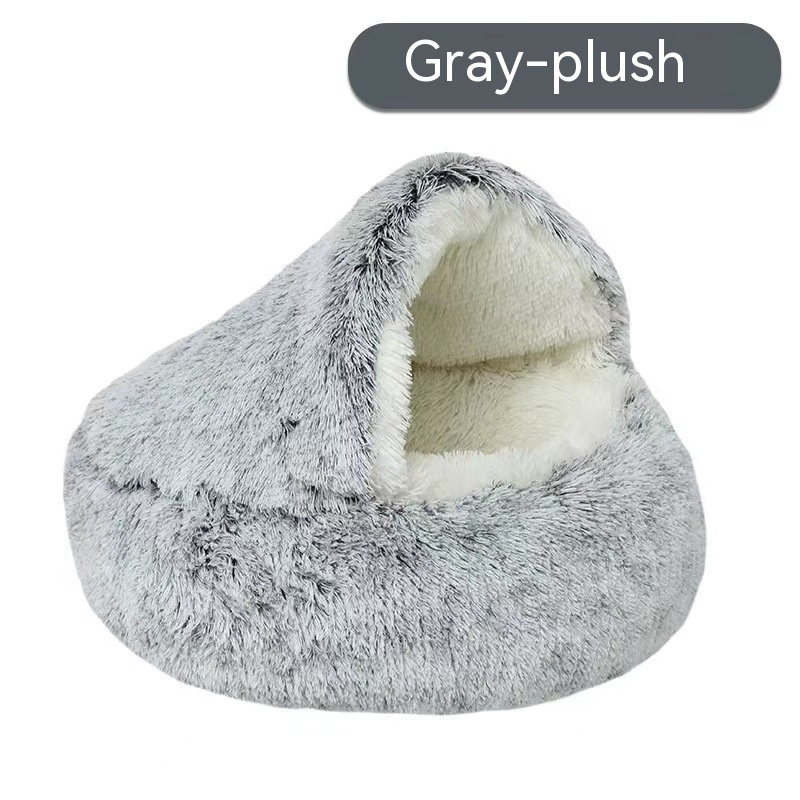 Semi-Covered Cat Bed Cave – Cozy Hideaway Nest