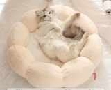Calming Donut Bed – Fluffy Cuddler for Cats & Small Dogs