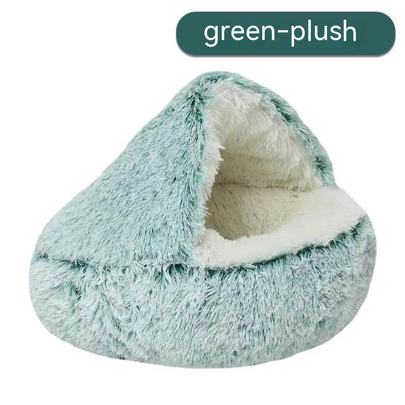 Semi-Covered Cat Bed Cave – Cozy Hideaway Nest