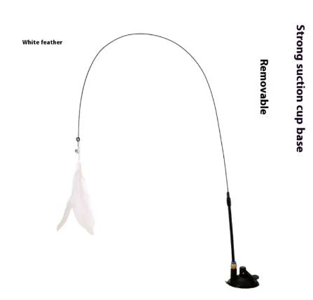 Cat Feather Teaser Wand – Interactive Cat Toy