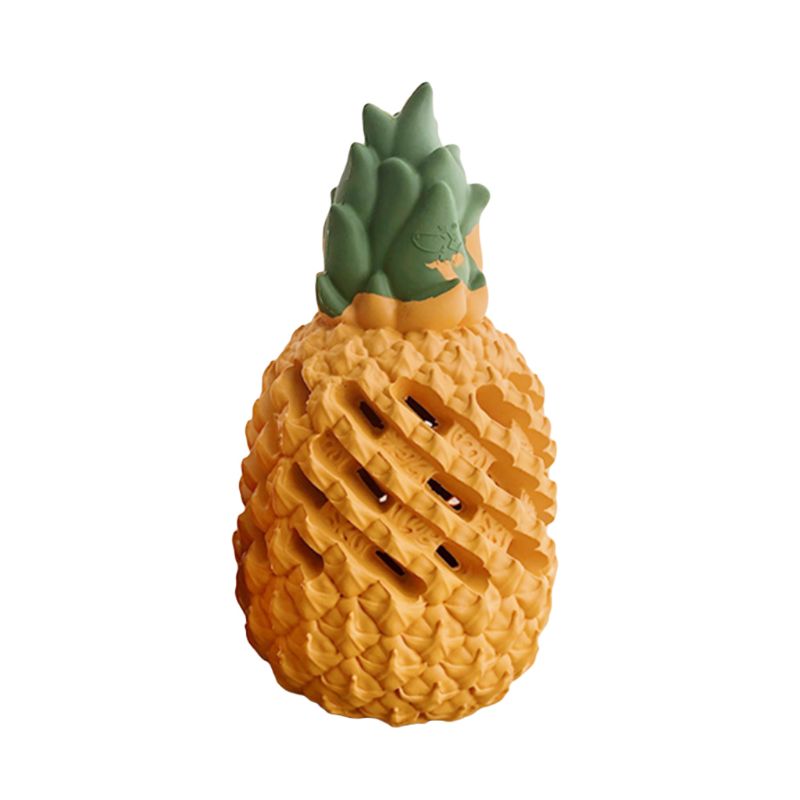 Pineapple Dog Chew Toy – Durable Rubber Treat Dispenser