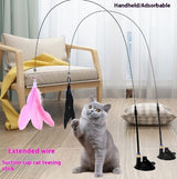Cat Feather Teaser Wand – Interactive Cat Toy