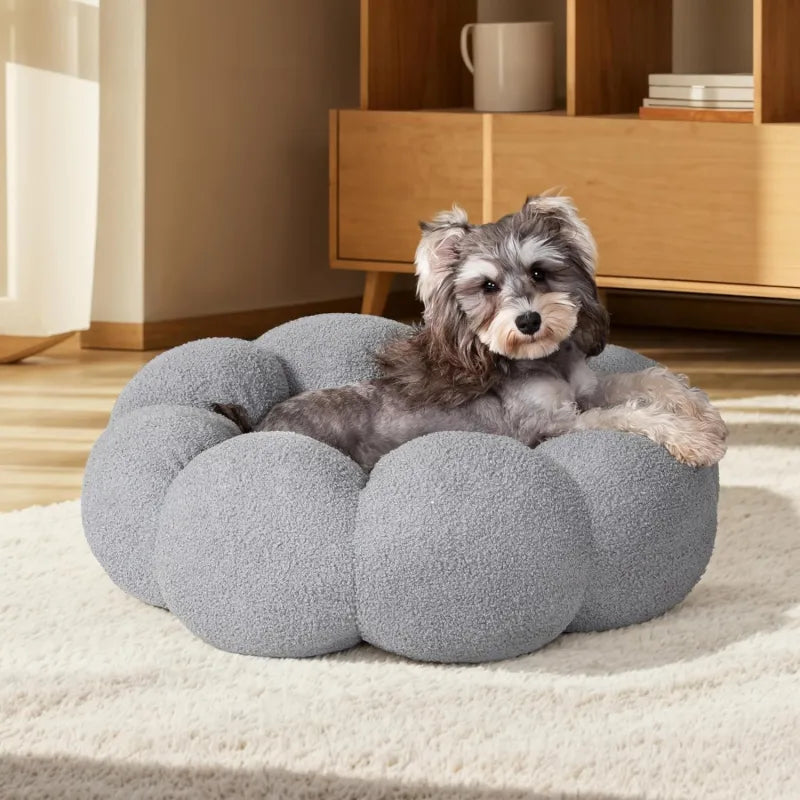 Fluffy calming donut pet bed – view 3