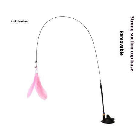 Cat Feather Teaser Wand – Interactive Cat Toy