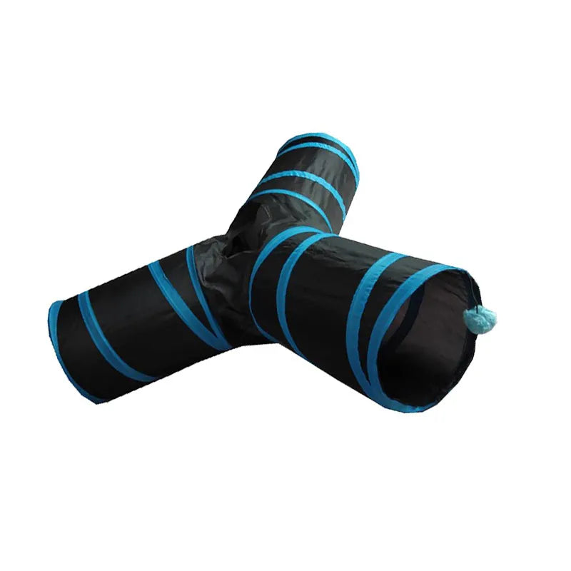 Y-Shaped Cat Tunnel – Foldable 3-Way Play Tunnel