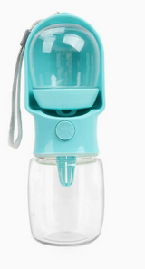 Portable Dog Water Bottle with Built-In Bowl & Food Cup