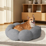 Calming Donut Bed – Fluffy Cuddler for Cats & Small Dogs