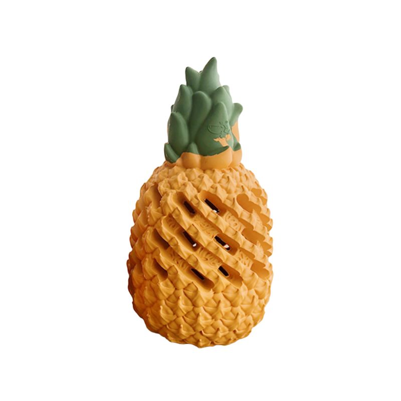 Pineapple Dog Chew Toy – Durable Rubber Treat Dispenser