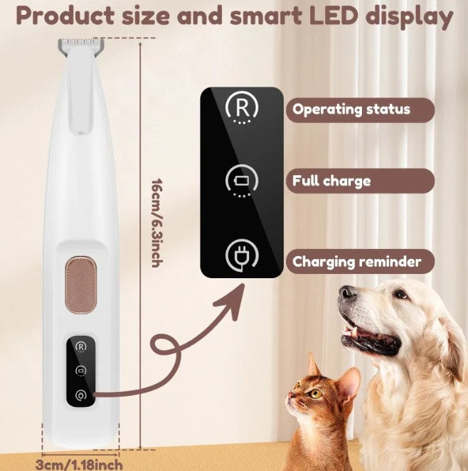 Dog paw trimmer with LED light