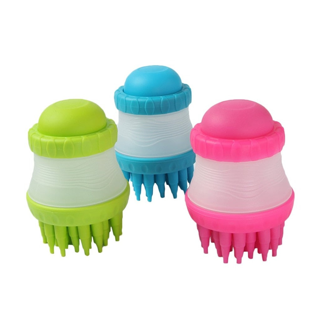 Silicone dog bath brush