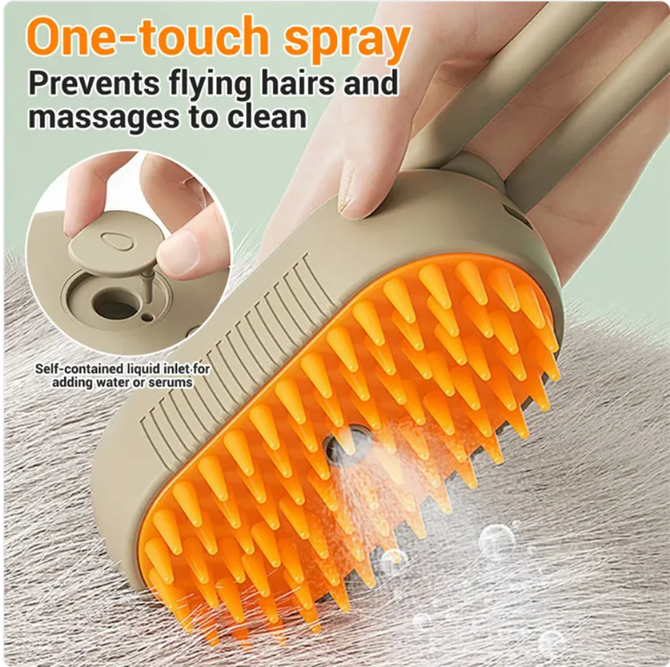 3-in-1 steam pet grooming brush – view 3