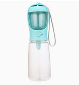 Portable Dog Water Bottle with Built-In Bowl & Food Cup