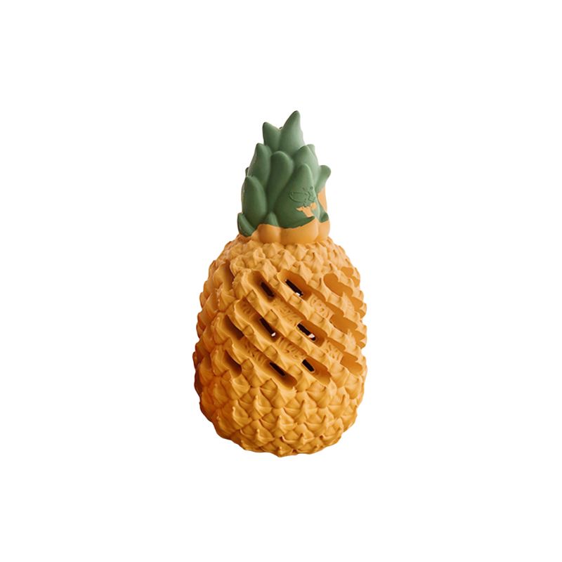 Pineapple Dog Chew Toy – Durable Rubber Treat Dispenser