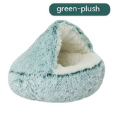 Semi-Covered Cat Bed Cave – Cozy Hideaway Nest
