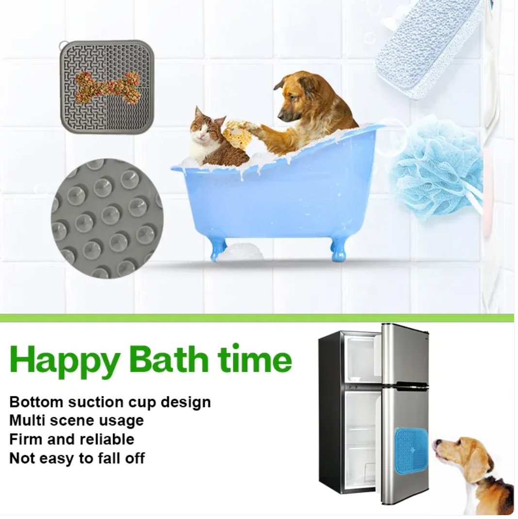Lick Mat for Dogs with Suction Cups – Calming Treat Pad
